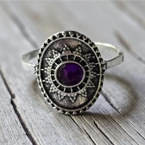 UNIQUE BOUTIQUE SUGARLITE NEW SIZE 8 RARE ENGRAVED. SILVER RING